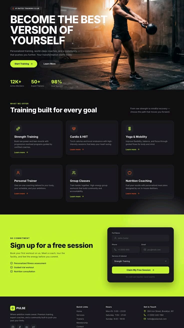 Health & Fitness Studio Layout